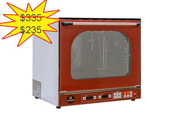 Electric Commercial Baking Ovens , Countertop Double Convection Oven Hot Air Ventilation
